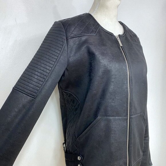 SPORT THE KOOPLES BLACK QUILTED ZIP JACKET - L - Picture 4 of 11